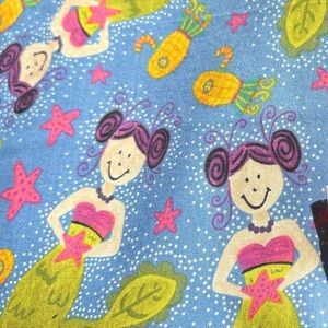 In The Beginning Fabric “Extraordinary World” Mermaid Cotton Fabric- 1 yard cut